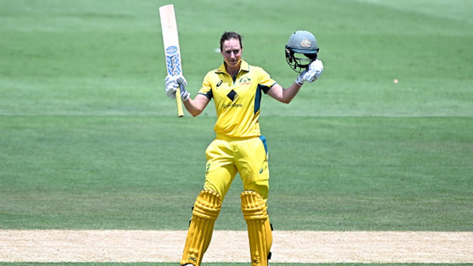 INDW vs AUSW: Ellyse Perry, Georgia Voll hit centuries as Australia post highest total against India in ODIs Ellyse Perry of Australia celebrates after scoring a century during game two of the Women's One Day International Series between Australia and India at Allan Border Field on December 08.