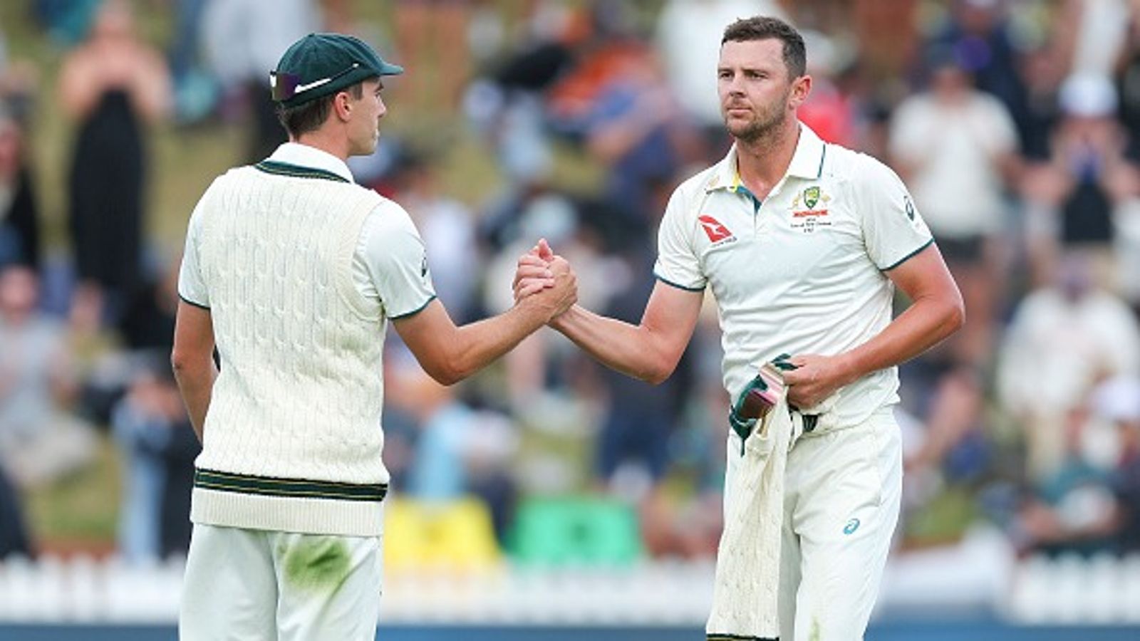 Pat Cummins ends suspense on Josh Hazlewood's availability for third Test against India in Brisbane, says 'it's all gone to plan so far' Australia captain Pat Cummins (left) and ace pacer Josh Hazlewood in frame