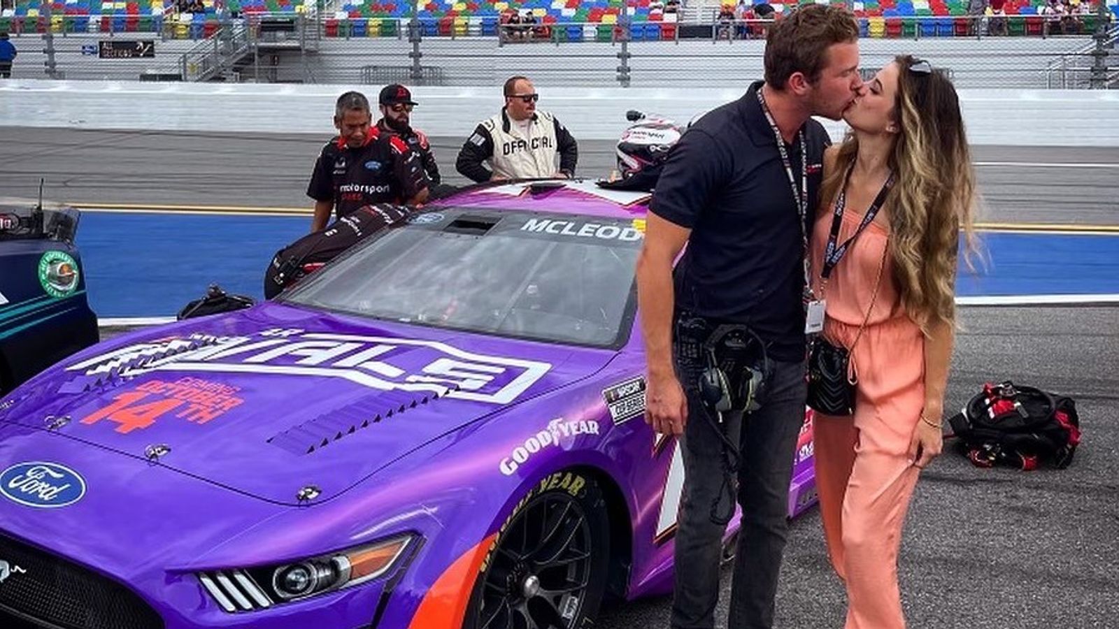 Watch: Former NASCAR owner turned stock car racer takes hilarious viral Instagram challenge with wife NASCAR driver with his wife