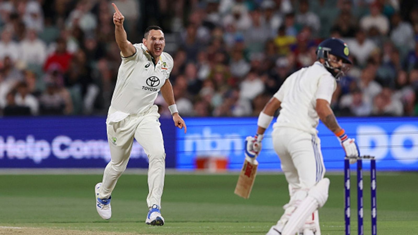 'You know that Kohli will mess up around the off stump and send a catch': Former Indian cricketer on Scott Boland exploiting Virat's weakness Scott Boland of Australia celebrates after dismissing Virat Kohli of India during day two of the Men's Test Match series between Australia and India at Adelaide Oval on December 07, 2024.