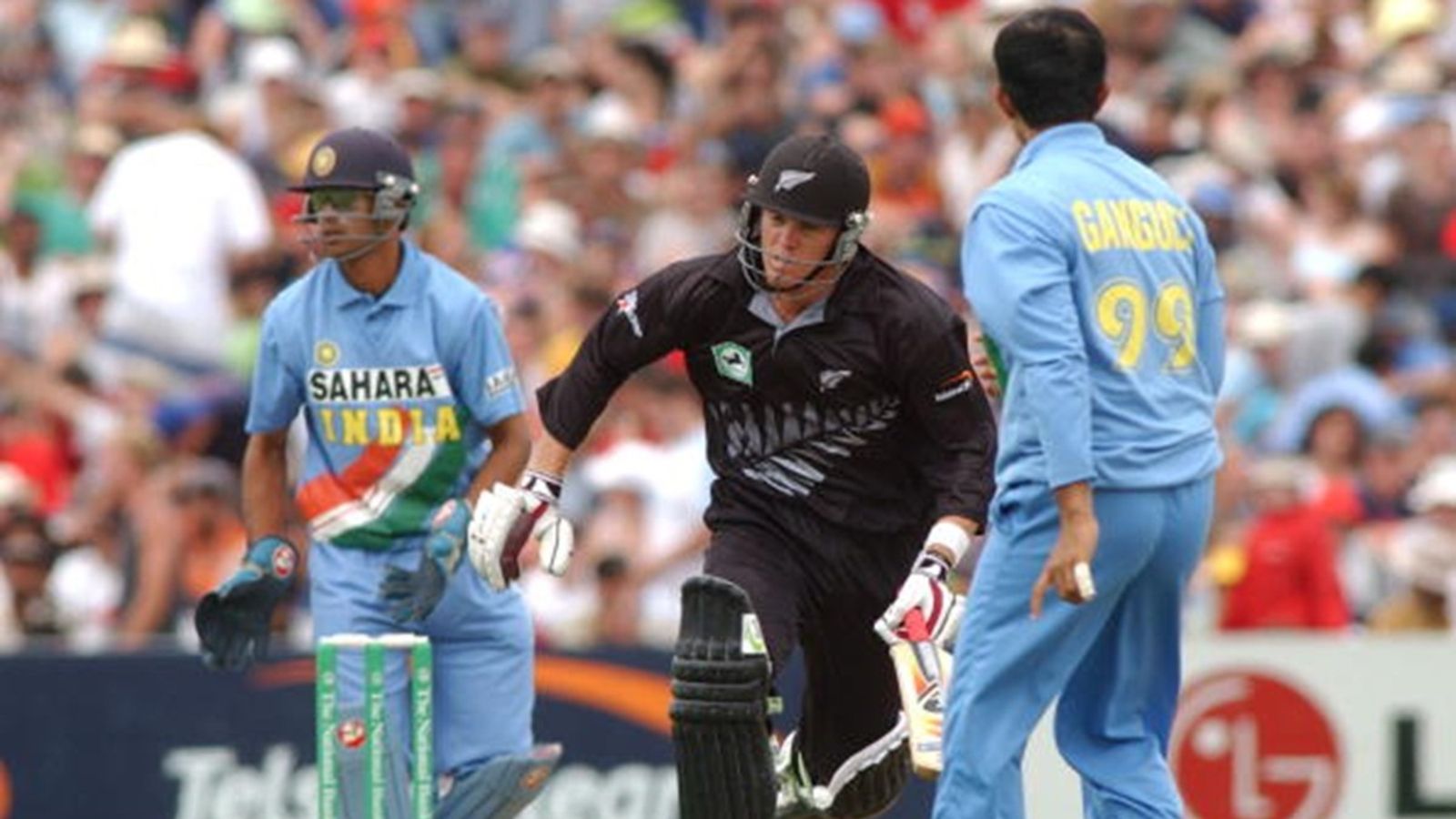 'I was deeply in depression and went to India... sucked into that fixing world': Former New Zealand batter opens up on how he got involved in match-fixing New Zealand's Lou Vincent makes ground infront of India's wicketkeeper Rahul Dravid and bowler Sourav Ganguly in the second ODI match at McLean Park, Napier, New Zealand, Sunday 29 December 2002.