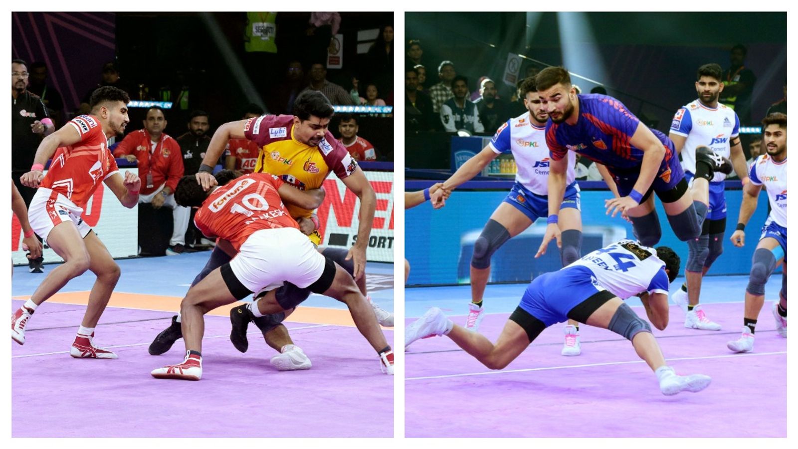 Pro Kabaddi League 2024: Telugu Titans get closer to playoff berth with win over Gujarat Titans; Ashu Malik helps Dabang Delhi down Haryana Steelers Pro Kabaddi League 2024: Telugu Titans get closer to playoff berth with win over Gujarat Titans; Ashu Malik helps Dabang Delhi down Haryana Steelers