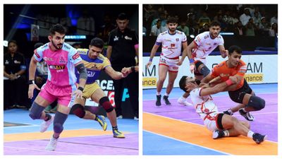 Pro Kabaddi League 2024: Jaipur Pink Panthers remain in playoff contention with win over Tamil Thalaivas; UP Yoddhas overcome U Mumba PKL 2024: Jaipur Pink Panthers notched convincing win over Tamil Thalaivas to remain playoff contention while UP Yoddhas edged U Mumba