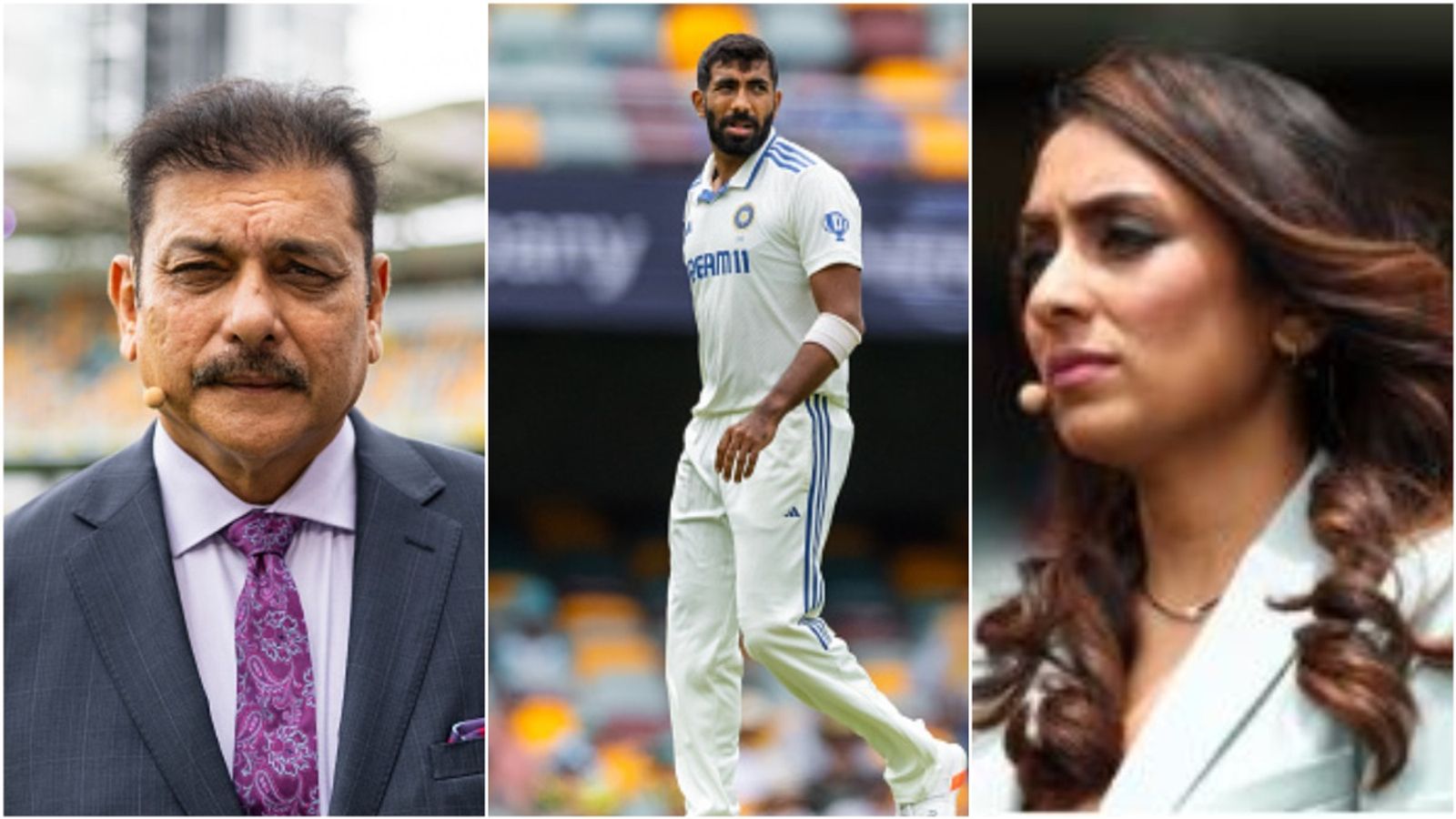 Ravi Shastri reacts to Isa Guha's apology to Jasprit Bumrah for controversial remark during IND vs AUS Gabba Test, says 'Brave woman, you heard it...' Cricket commentators Ravi Shastri (L), Isa Guha (R) and India's star pacer Jasprit Bumrah in frame