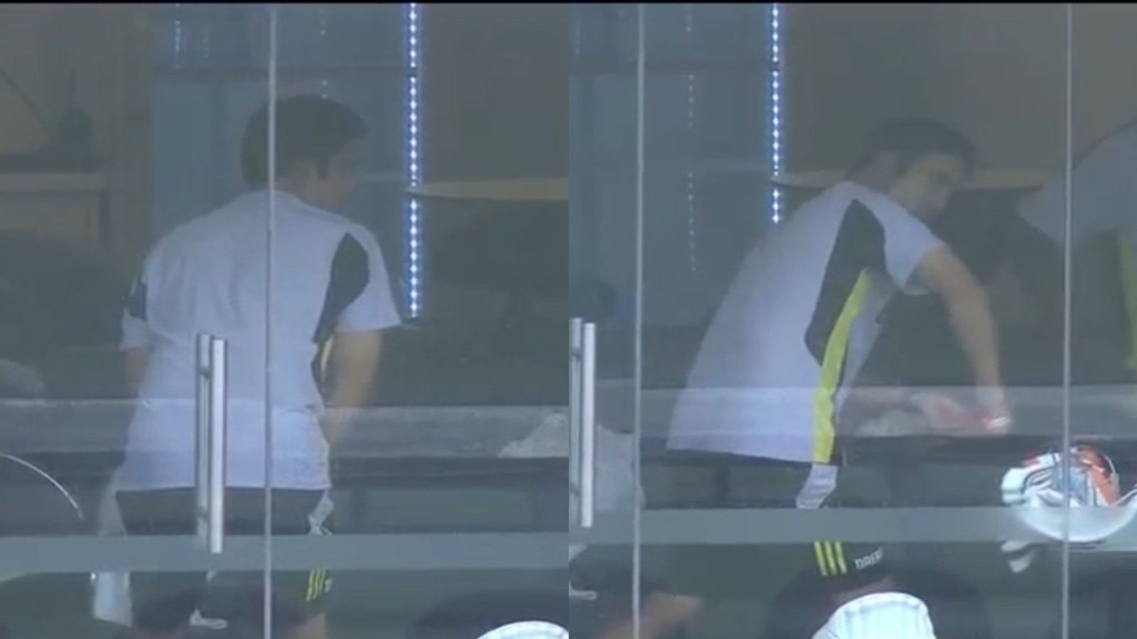 Gautam Gambhir's video of batting practice in dressing room after India's batting collapse goes viral - WATCH Gautam Gambhir's video of batting practice in dressing room after India's batting collapse goes viral - WATCH