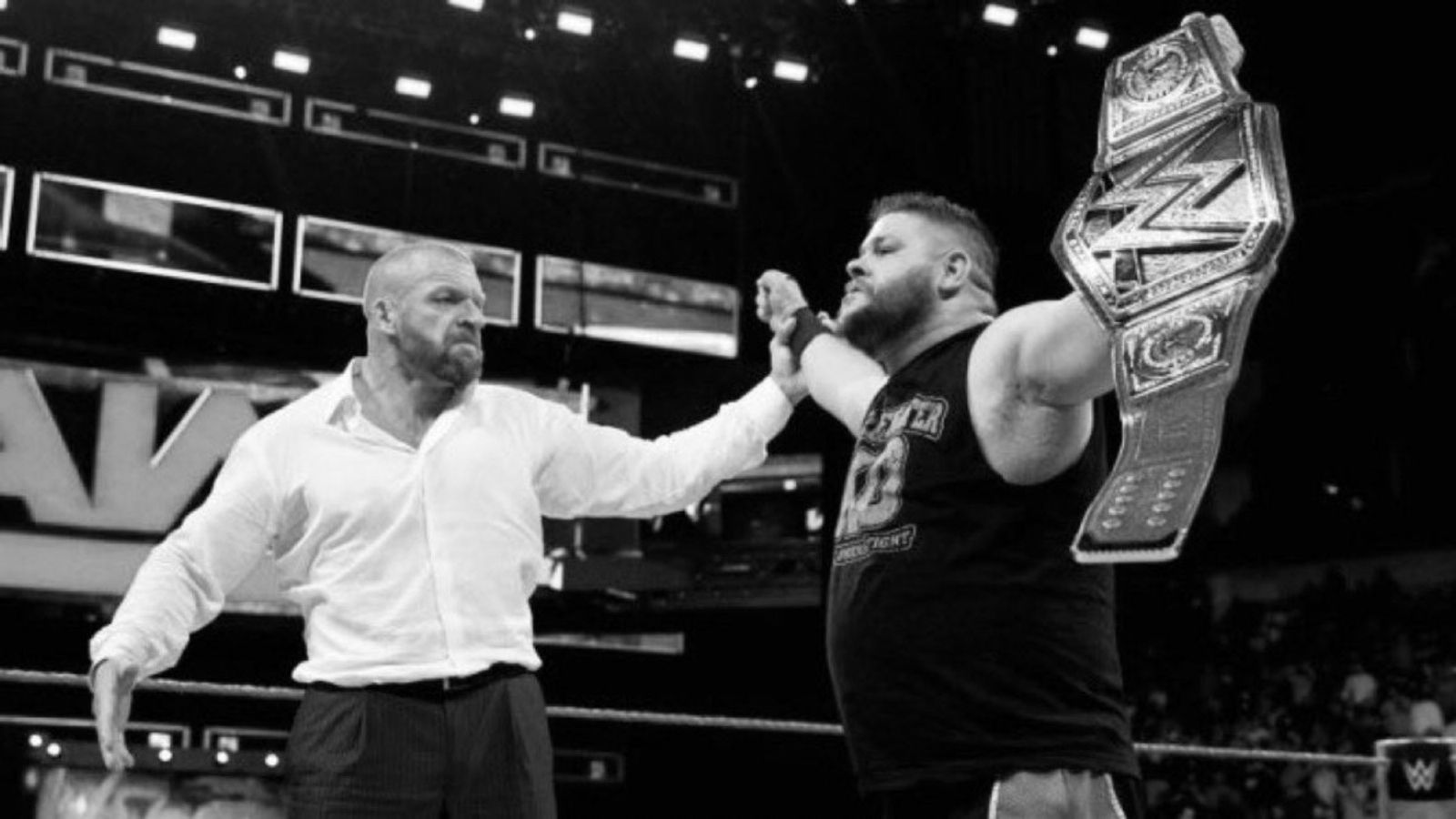 Kevin Owens exposes Triple H's hypocrite behaviour with a social media post following heated confrontation at Saturday Night's Main Event Kevin Owens and Triple H in the frame