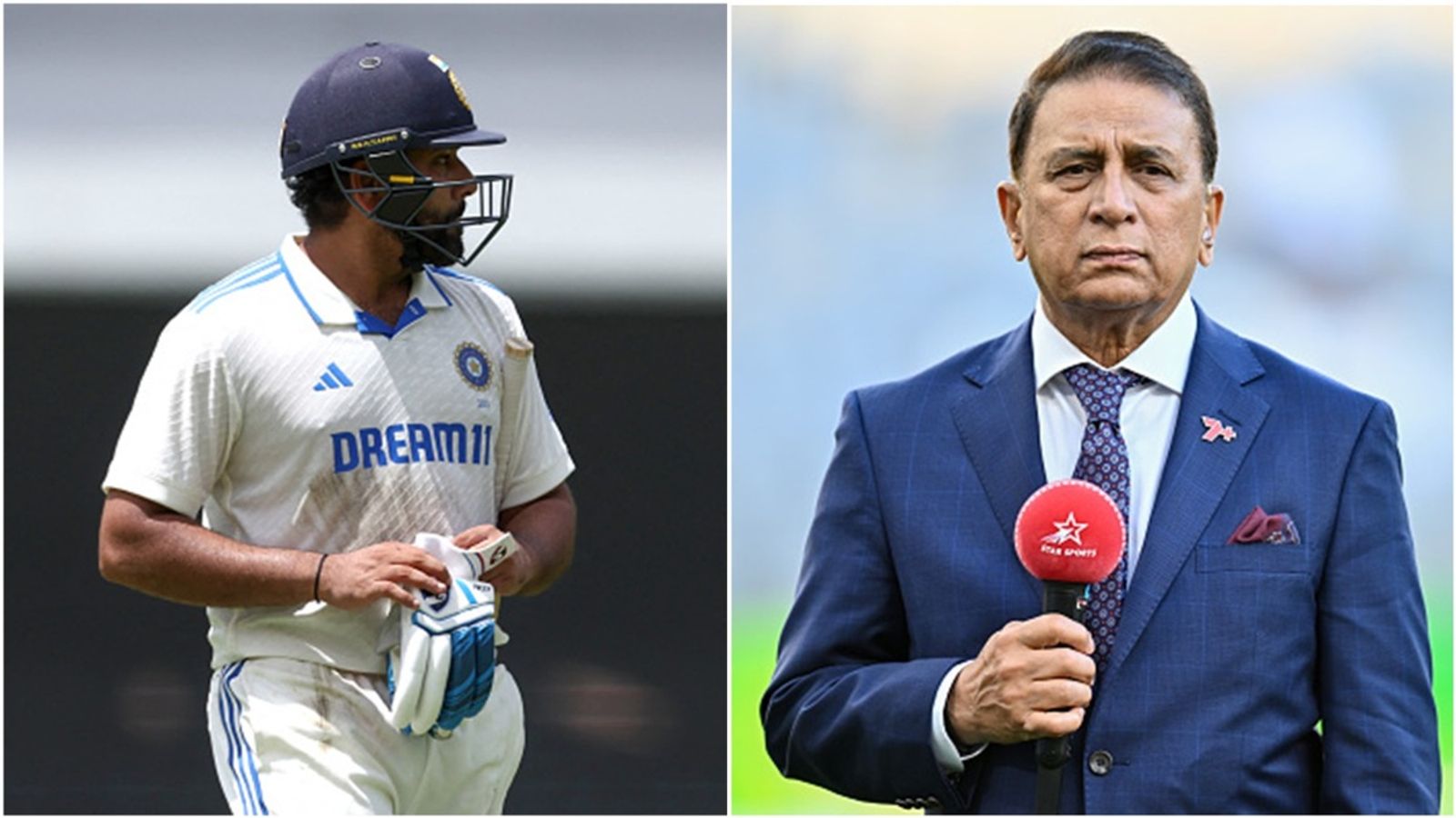 'Maybe at the end of it, if he hasn't scored runs, my feeling is...': Sunil Gavaskar predicts Rohit Sharma may leave captaincy ahead of WTC final Rohit Sharma after losing his wicket; Cricketer-turned-commentator Sunil Gavaskar.
