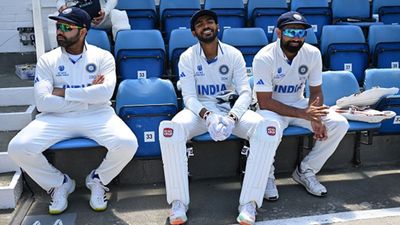 'I think it's high time somebody from NCA talked about him': Rohit Sharma's blunt response on why Mohammed Shami is not part of Test squad in Australia India's wicketkeeper KS Bharat (C) and Mohammed Shami (R) share a light moment as captain Rohit Sharma (L) looks on during a break in play on day 4 of the ICC World Test Championship cricket final match between Australia and India at The Oval, in London.