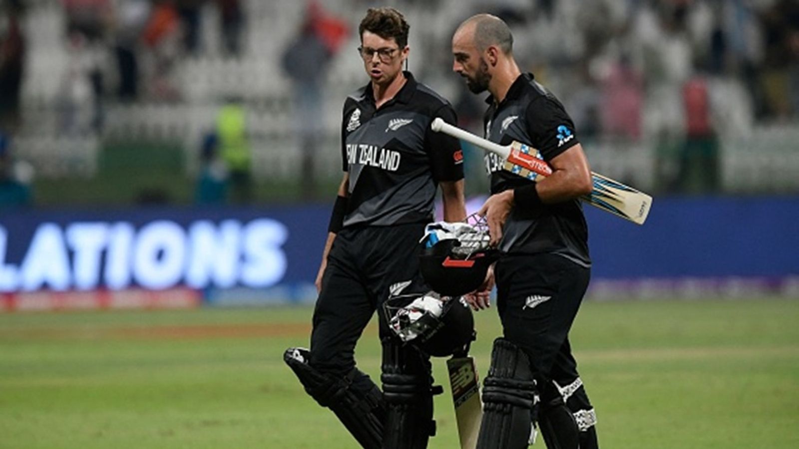 Not Tom Latham, New Zealand announce former CSK all-rounder as ODI and T20I captain months ahead of Champions Trophy 2025 New Zealand's Daryl Mitchell (R) and Mitchell Santner walk back to the pavilion after their victory at end of the T20 World Cup semi-final match between England and New Zealand at the Sheikh Zayed Cricket Stadium in Abu Dhabi on November 10, 2021.