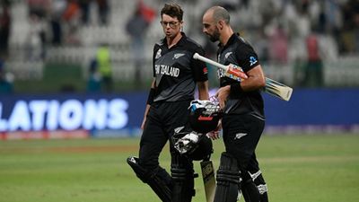 Not Tom Latham, New Zealand announce former CSK all-rounder as ODI and T20I captain months ahead of Champions Trophy 2025 New Zealand's Daryl Mitchell (R) and Mitchell Santner walk back to the pavilion after their victory at end of the T20 World Cup semi-final match between England and New Zealand at the Sheikh Zayed Cricket Stadium in Abu Dhabi on November 10, 2021.