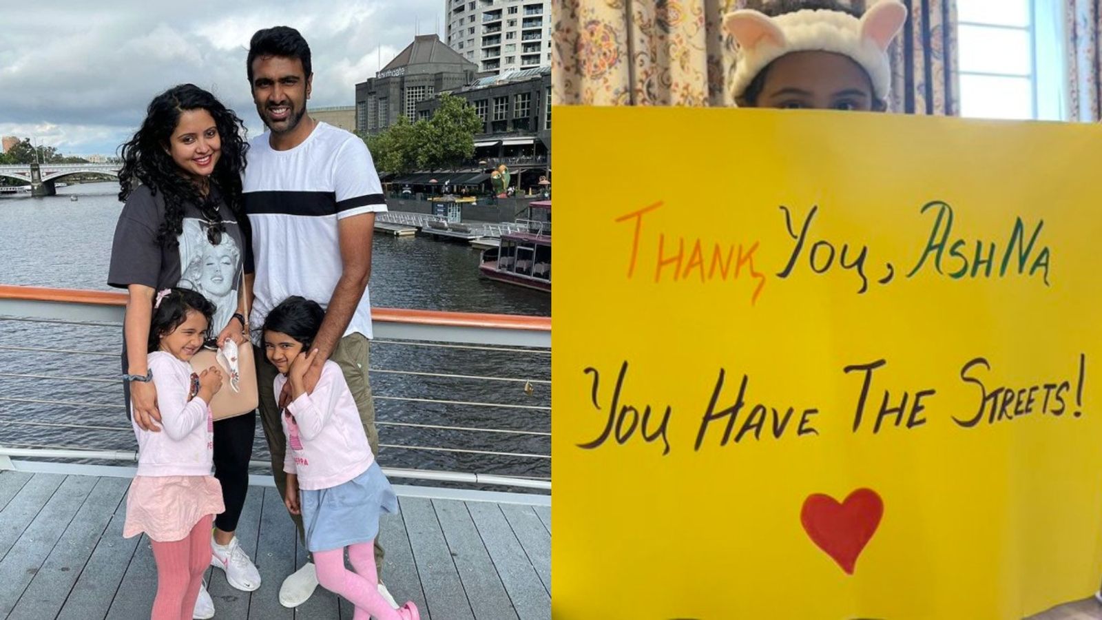 Ravichandran Ashwin's daughter makes beautiful poster to welcome father in Chennai after retirement from International cricket Ravichandran Ashwin's daughter makes poster to welcome her father