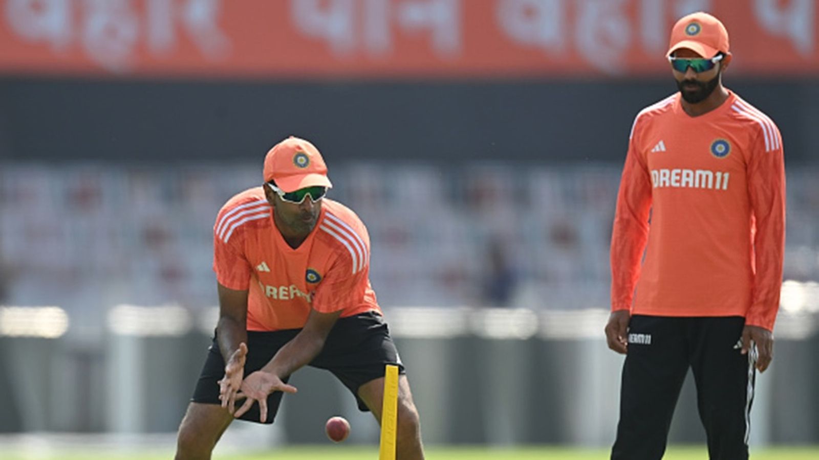 'We spent the entire together, and he didn't even gave me a hint': Ravindra Jadeja recalls feeling shocked over R Ashwin's sudden retirement announcement Ravichandran Ashwin of India catches during a nets session at JSCA International Stadium Complex on February 21, 2024 in Ranchi, India.