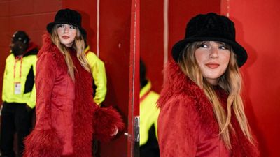 Did Taylor Swift attend Chiefs vs Texans NFL Game featuring boyfriend Travis Kelce two weeks after Eras Tour ended? know here Taylor Swift in the frame