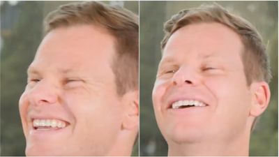 Steve Smith takes sly dig at ICC by calling them 'not as powerful as BCCI', then says he meant it as a joke; watch hilarious viral video Steve Smith laughs after making a joke.