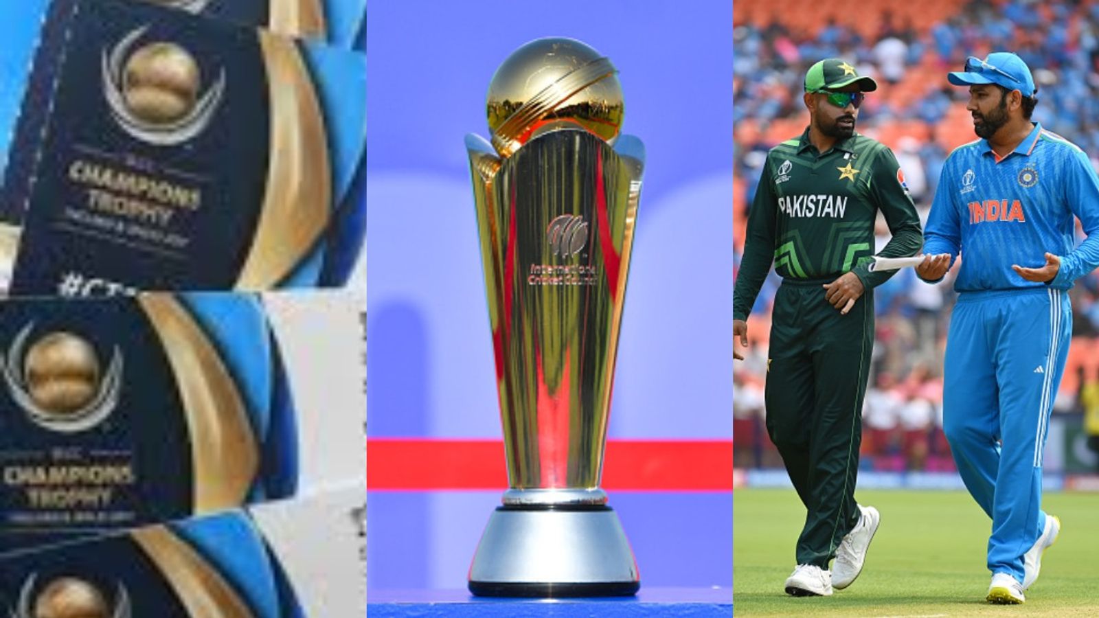 Champions Trophy 2025: Here's how fans can book tickets in advance for mega event set to take place in Pakistan and Dubai, step by step guide Rohit Sharma and Babar Azam along with Champions Trophy 2025 and tickets