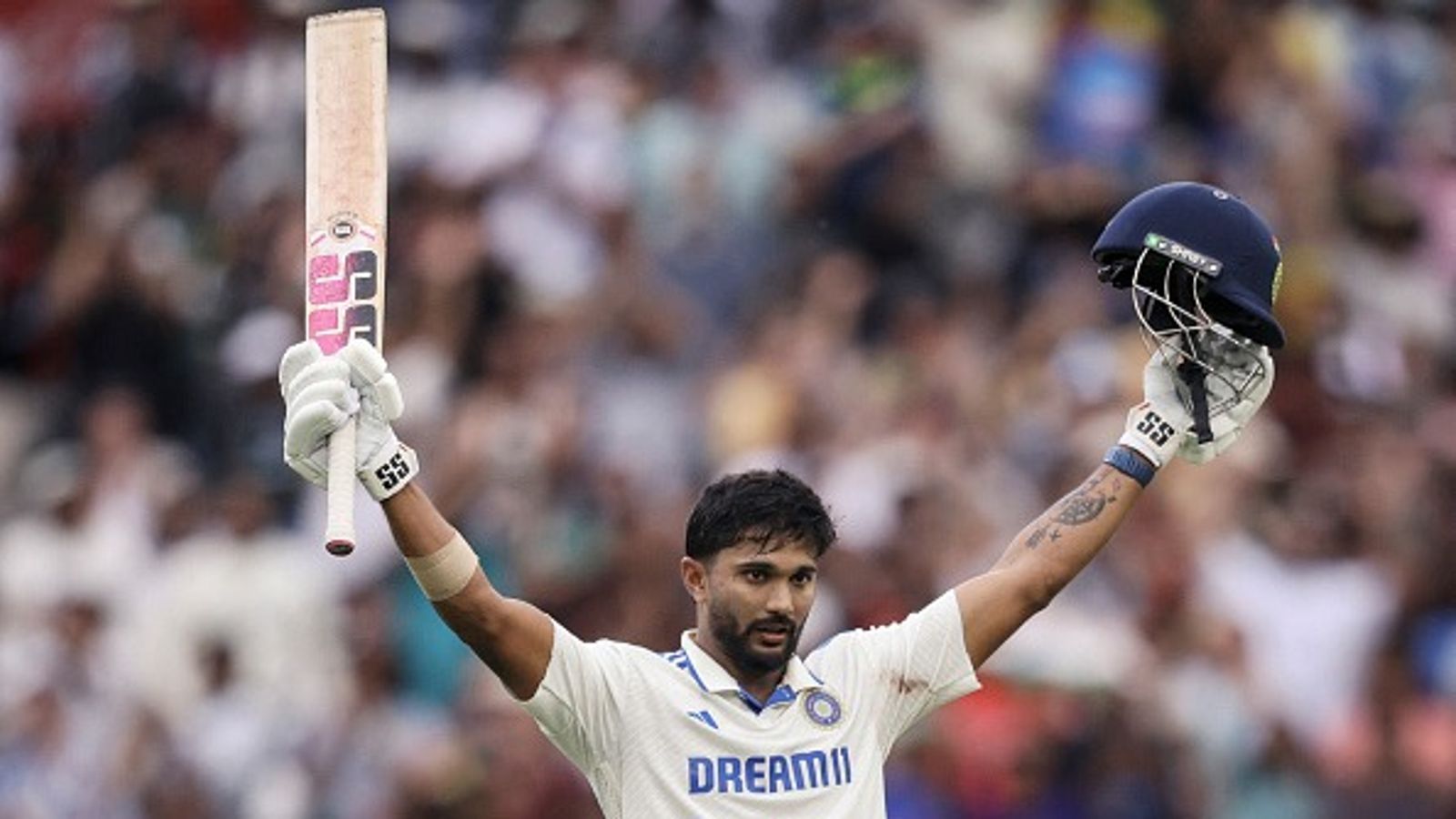 'He's got every shot in the book': Australia star pacer couldn't stop himself from praising Nitish Kumar Reddy following heroic century in MCG Test India's Nitish Kumar Reddy celebrates after completing his century on Day 3 of the 4th Test against Australia on December 28