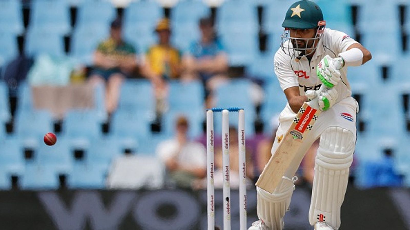 SA vs PAK: Babar Azam finally ends 733-day-long fifty drought to script history in 1st Test against South Africa Pakistan's Babar Azam watches the ball after playing a shot on Day 3 of the first Test against South Africa