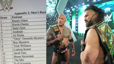 Did Men's Royal Rumble 2025 lineup got leaked? see the viral list that is going around the corners of Social media Royal Rumble viral list and Rock and Roman Reigns in the frame