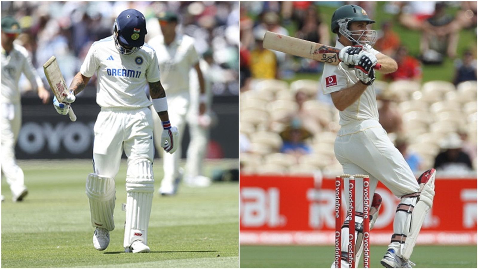 'King is dead': Former Australian opener with Test average of 45 makes controversial remark after Virat Kohli gets out chasing delivery outside off Virat Kohli dejected after losing his wicket; Simon Katich plays a pull shot.