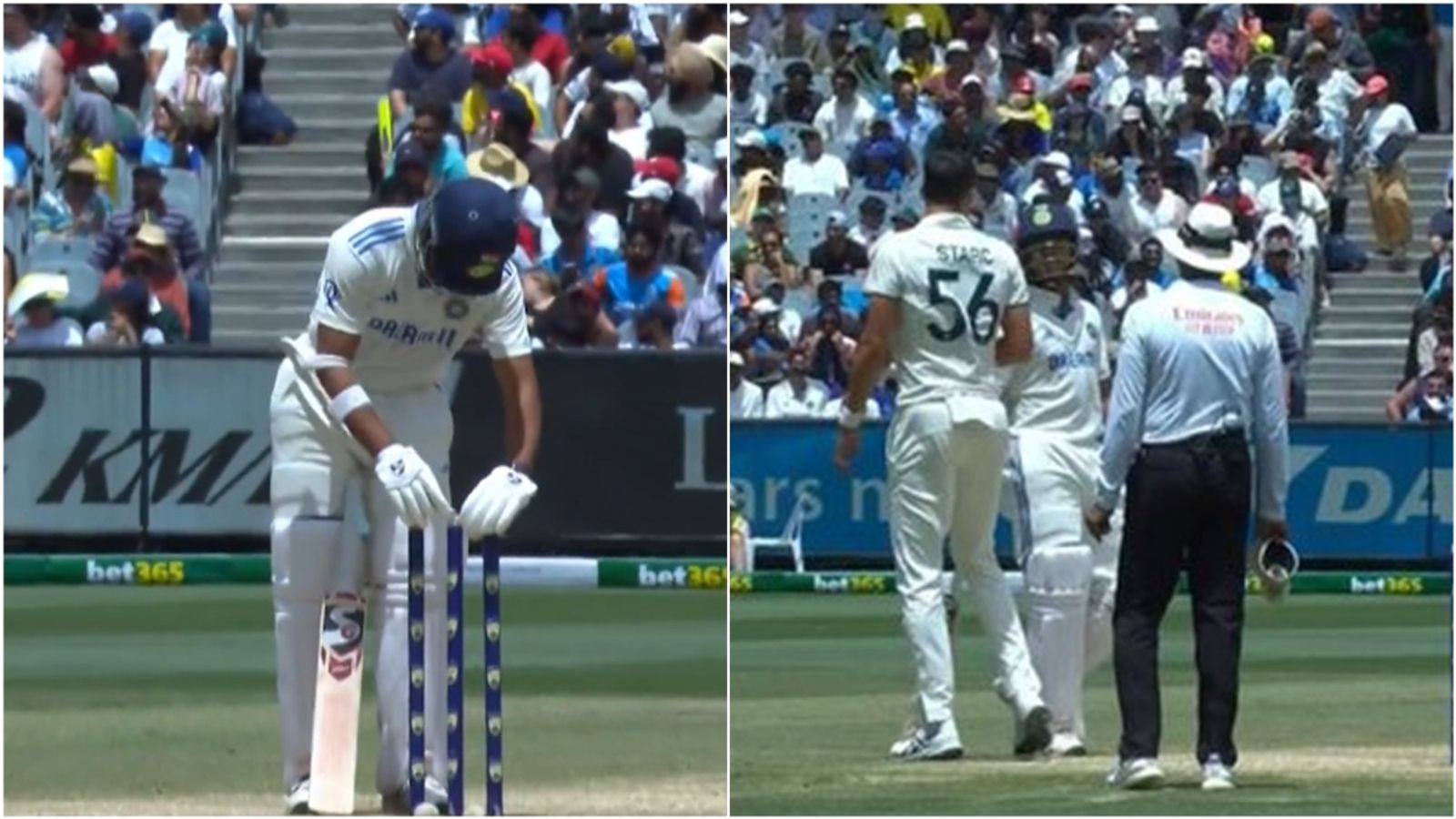 'I believe in myself. That's why I am here': Yashasvi Jaiswal's scathing retort after Mitchell Starc tries bail-flip trick to get breakthrough; watch video Yashasvi Jaiswal switches bails; Mitchell Starc and Jaiswal having a banter on Day 5 of MCG Test.