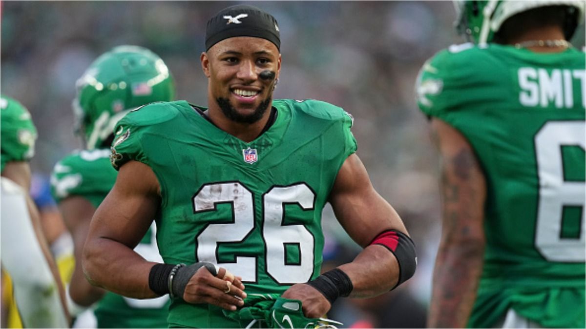 Saquon Barkley - Eagles star Saquon Barkley breaks silence on Team's decision to rest him forcing to miss out on an All-time NFL record says, 'I don't care...' - SportsTak