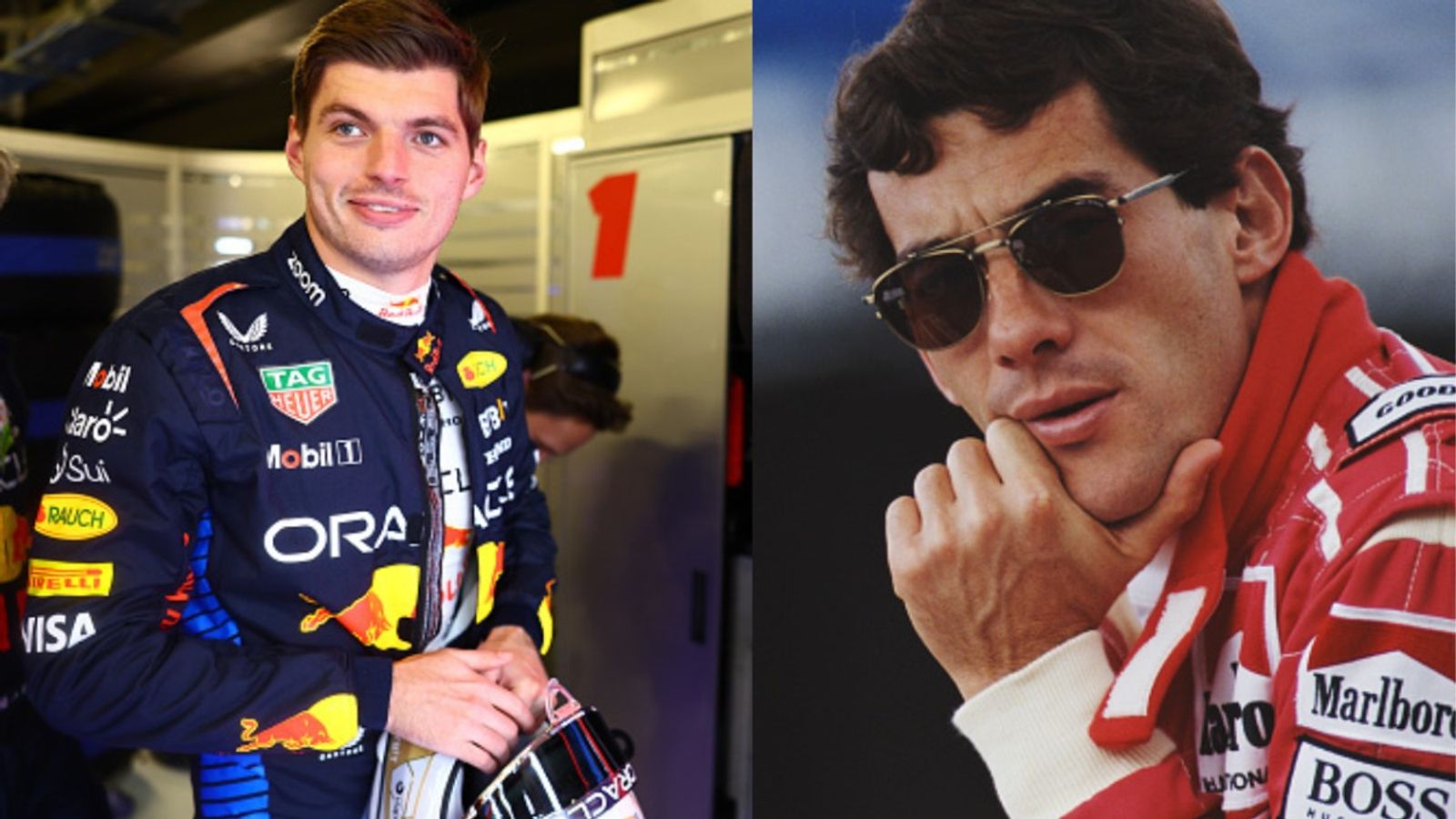 Ayrton Senna's Ex-Teammate Weighs In On Max Verstappen vs Senna: Makes Surprising Claim About Who Comes Out On Top Max Verstappen and Ayrton Senna in the frame.