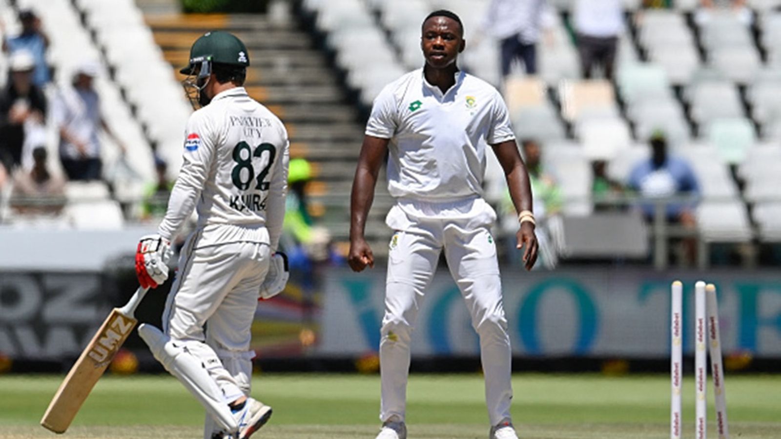 Kagiso Rabada issues warning for Australia months ahead of WTC 2025 final, says 'We know how to beat them' Kagiso Rabada (R) reacts after dismissing Pakistan's Kamran Ghulam (L) during the fourth day of the second international Test cricket match between South Africa and Pakistan at Newlands stadium in Cape Town on January 6, 2025.