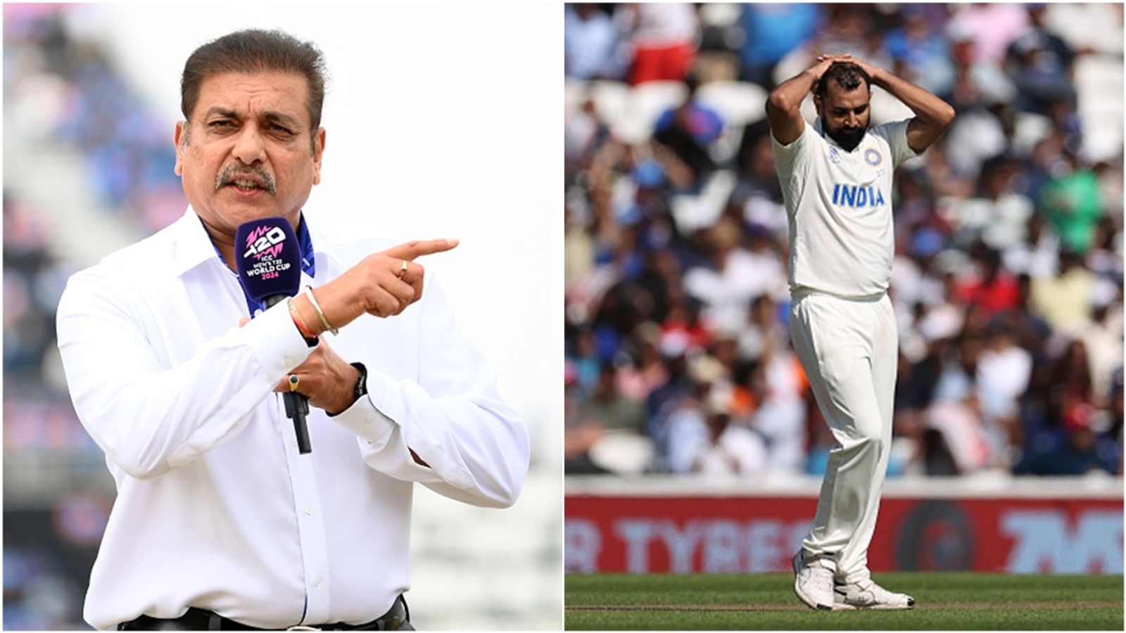 'He's been sitting in the NCA for I don't know how long': Ravi Shastri questions BCCI over Mohammed Shami's fitness that kept him out of Australia series, Ricky Ponting agrees Former India head coach Ravi Shastri; Mohammed Shami in action in Test cricket.