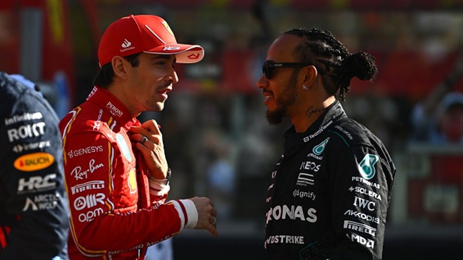 Charles Leclerc Opens Up On His Relationship With Ferrari Teammate Lewis Hamilton, 'We don’t have quite the...' picture Charles Leclerc and Lewis Hamilton in the frame.