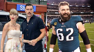 Will Taylor Swift feature in New Heights Podcast hosted by boyfriend Travis Kelce and Jason Kelce? know as fans speculate the 'Special Guest' Travis Kelce, Taylor Swift and Jason Kelce in the frame