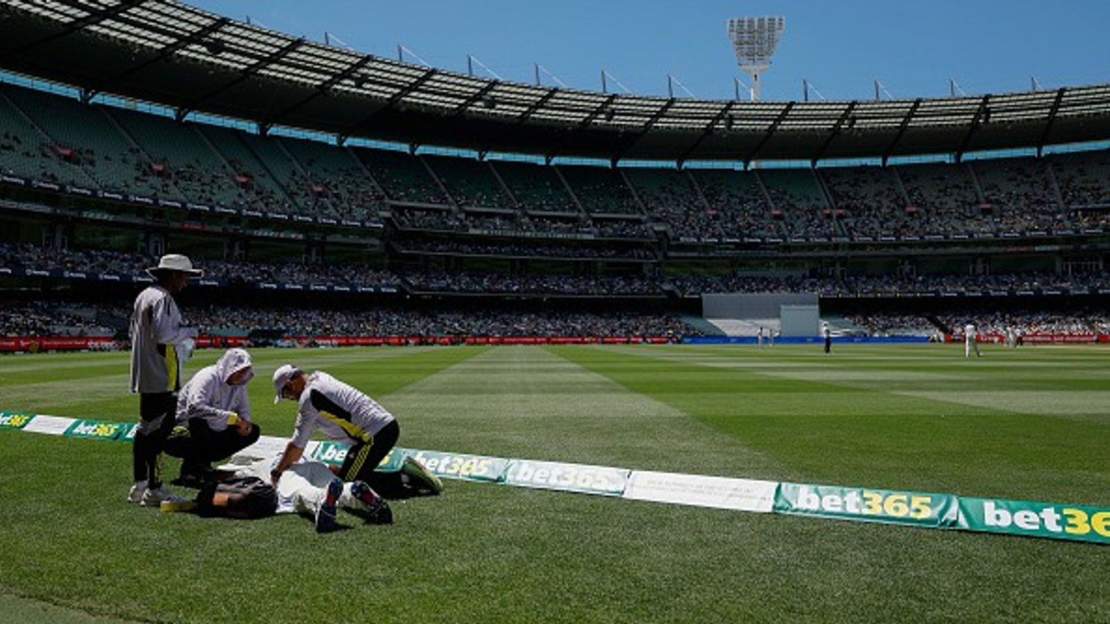 Big jolt for India, star speedster who got injured during Border-Gavaskar Trophy 2024-25 set to miss England series ahead of Champions Trophy Akash Deep of India receives medical treatment over the boundary