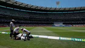 Akash Deep of India receives medical treatment over the boundary Akash Deep of India receives medical treatment over the boundary