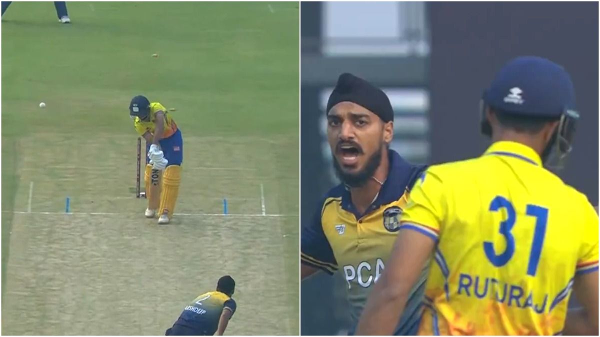 WATCH: Arshdeep Singh leaves Ruturaj Gaikwad clueless with excellent outswinger to knock his off stump in Vijay Hazare Trophy knockouts Arshdeep Singh, Ruturaj Gaikwad