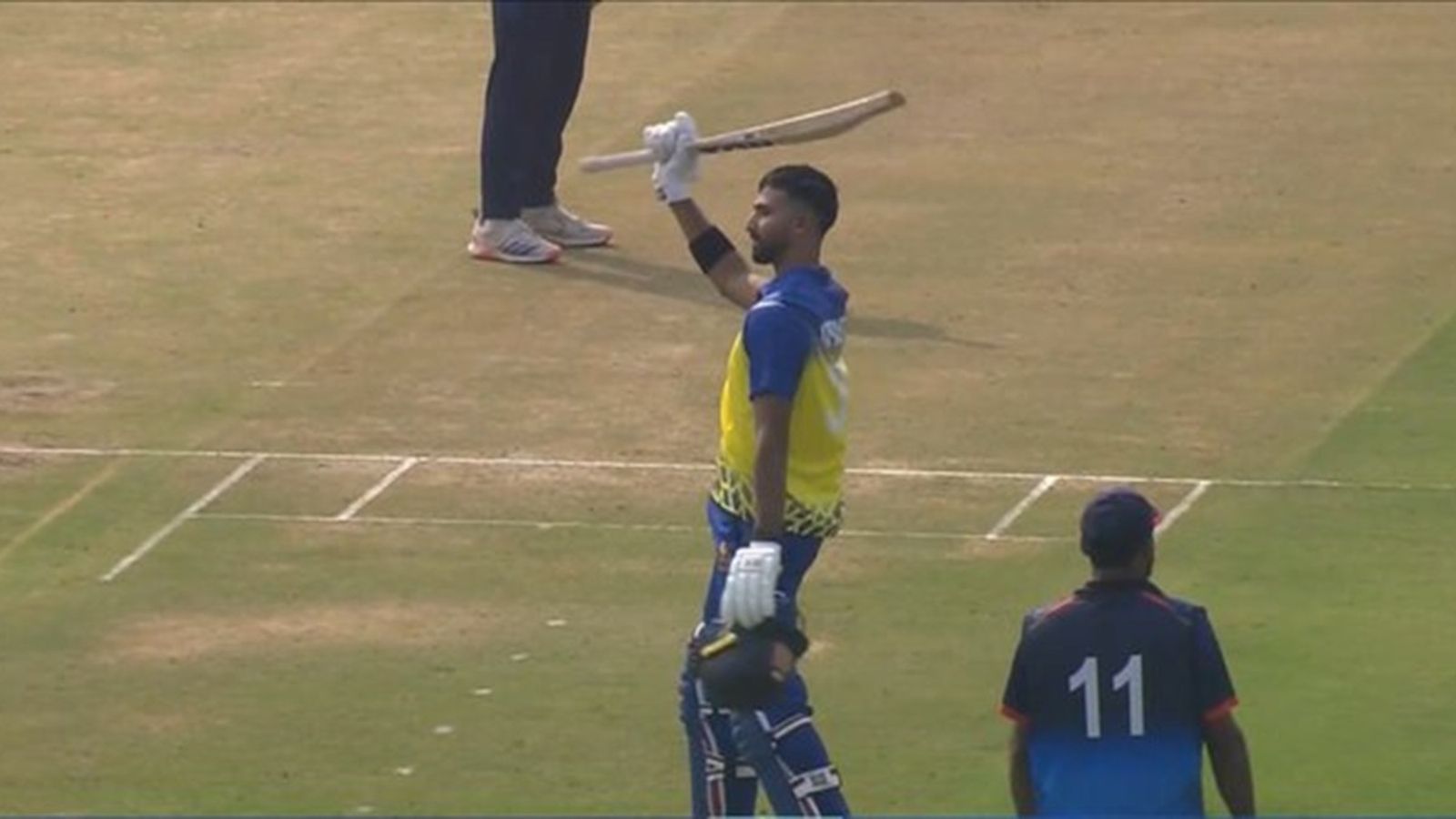 Days after returning from Australia, Devdutt Padikkal smashes century against Krunal Pandya's Baroda to maintain 80-plus average Devdutt Padikkal celebrates his century against Baroda in Vijay Hazare Trophy 2024-25.