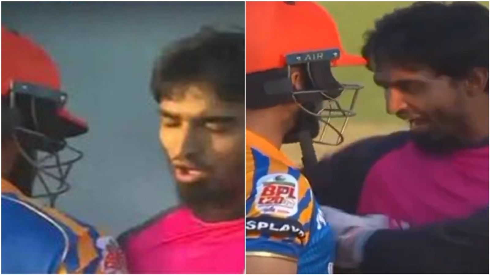 Ugly scenes in BPL 2024-25! Bangladesh pacer Tanzim Hasan Sakib shoulder barges Pakistan's Mohammad Nawaz followed by verbal spat; watch video Tanzim Hasan Sakib, Mohammad Nawaz in a heated exchange during BPL 2024-25.