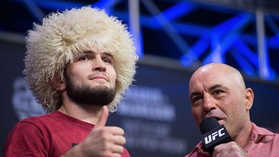 UFC Commentator Joe Rogan Finally Breaks Silence on Whole Khabib Nurmagomedov vs Flight Attendant Controversy, 'Let me Google him real quick' Khabib Nurmagomedov and Joe Rogan in the frame.
