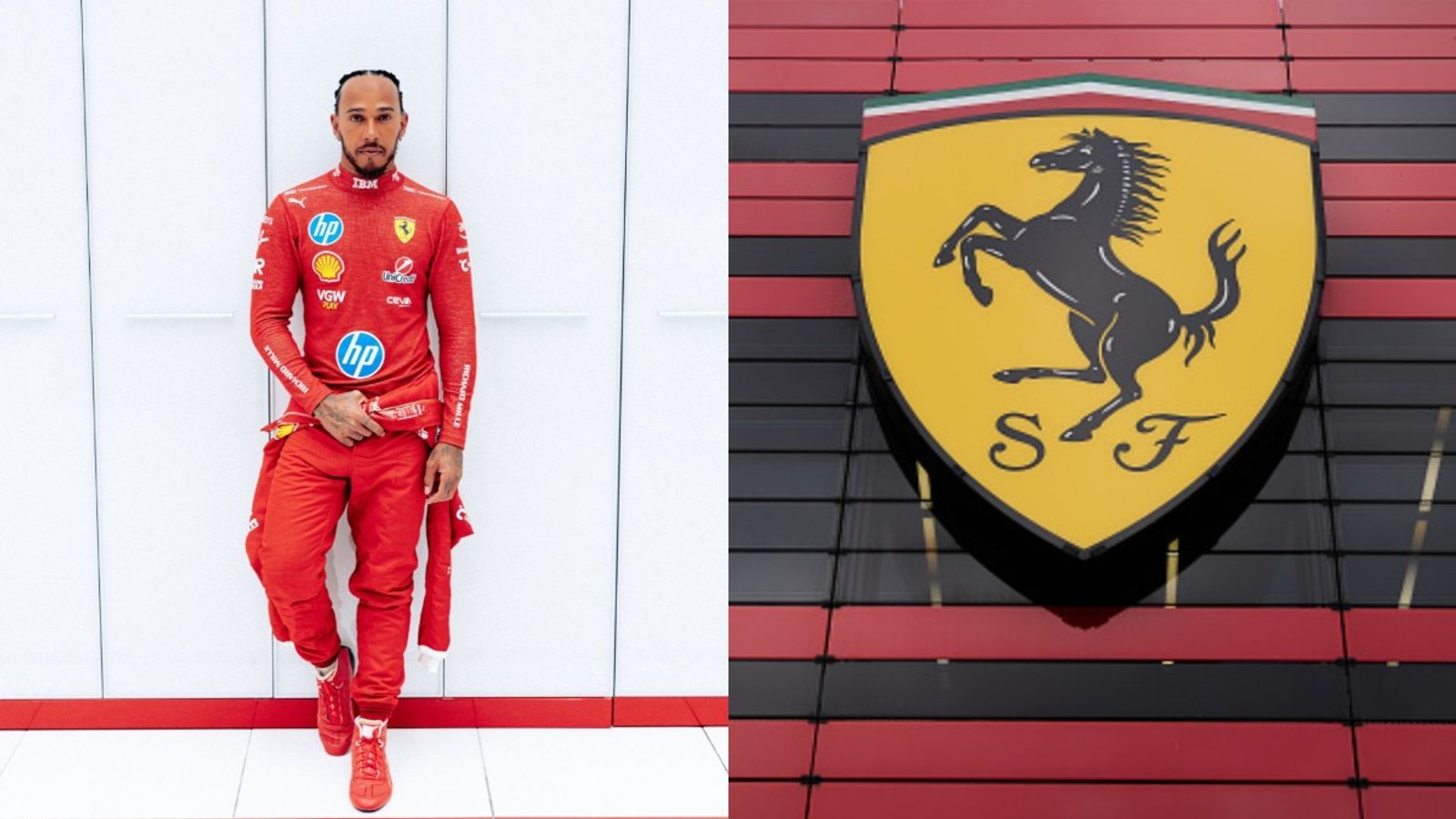 Lewis Hamilton unveils Ferrari Red, shares his First look taking internet by a storm Lewis Hamilton unveils Ferrari Red, shares his First look taking internet by a storm