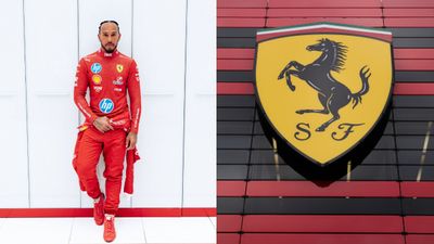 Lewis Hamilton unveils Ferrari Red, shares his First look taking internet by a storm Lewis Hamilton in the frame