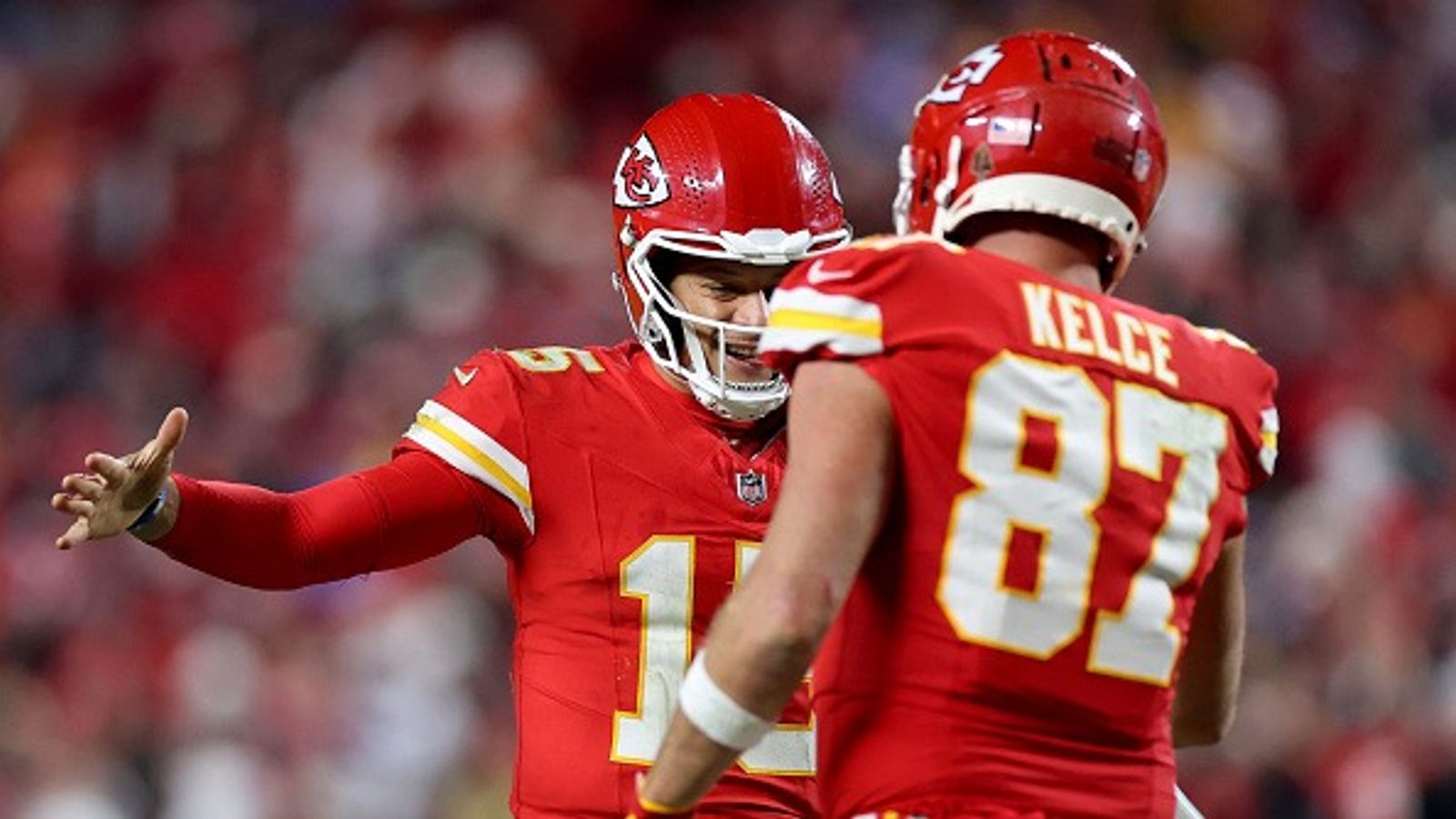 Chiefs QB Patrick Mahomes' Heartfelt Response to Travis Kelce's Growing Retirement Rumors, 'If it's his last game..' Patrick Mahomes and Travis Kelce in the frame.