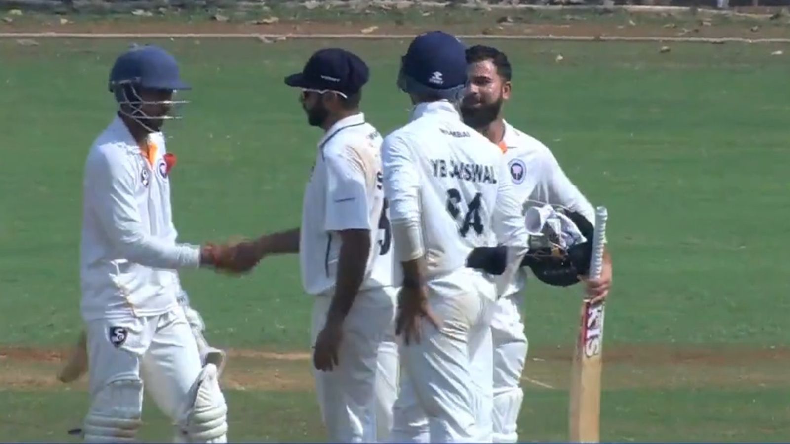 Shardul Thakur's century in vain as Jammu and Kashmir beat Mumbai after 10 years in Rohit Sharma's presence Shardul Thakur, Yashasvi Jaiswal, Abid Mushtaq and Kanhaiya Wadhawan after J&K's win over Mumbai.