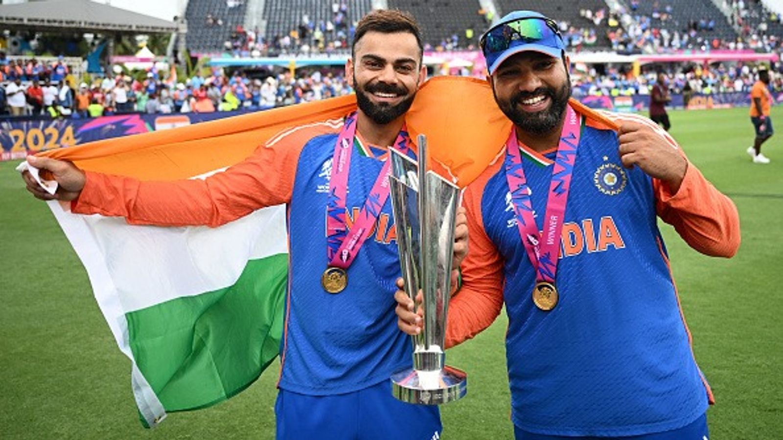 Rohit Sharma named captain as four Indians from T2O World Cup 2024 winning team headline ICC T20I team of the year, Virat Kohli fails to find spot Virat Kohli and Rohit Sharma in frame