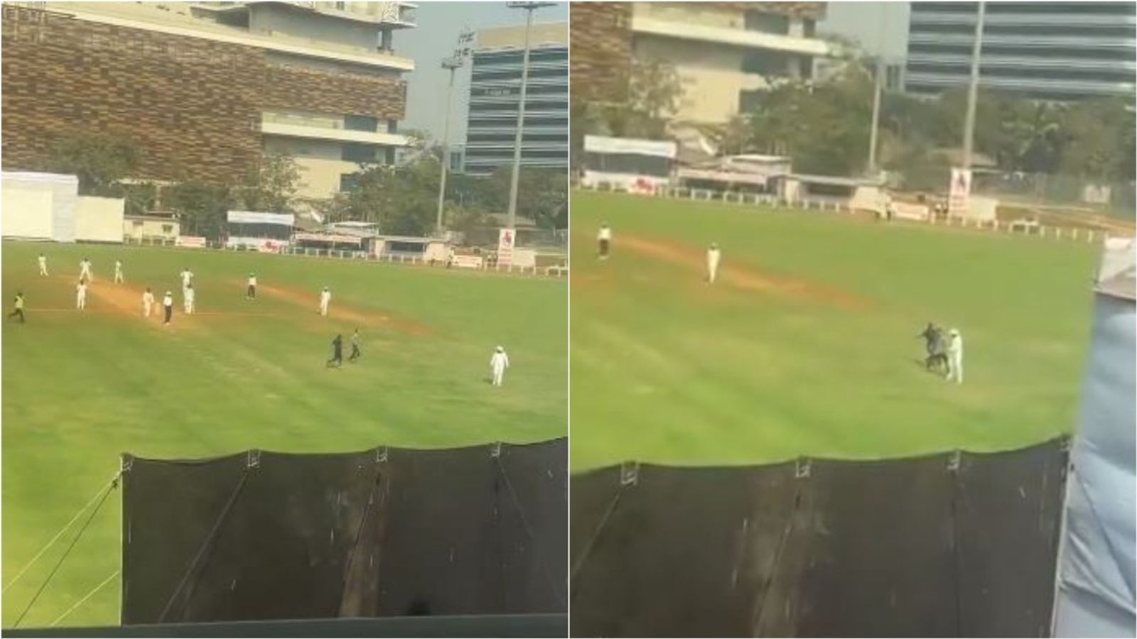 Watch: Fan breaches security to meet idol Rohit Sharma during Mumbai vs J&K Ranji Trophy clash, India captain's reaction goes viral Watch: Fan breaches security to meet idol Rohit Sharma during Mumbai vs J&K Ranji Trophy clash, India captain's reaction goes viral