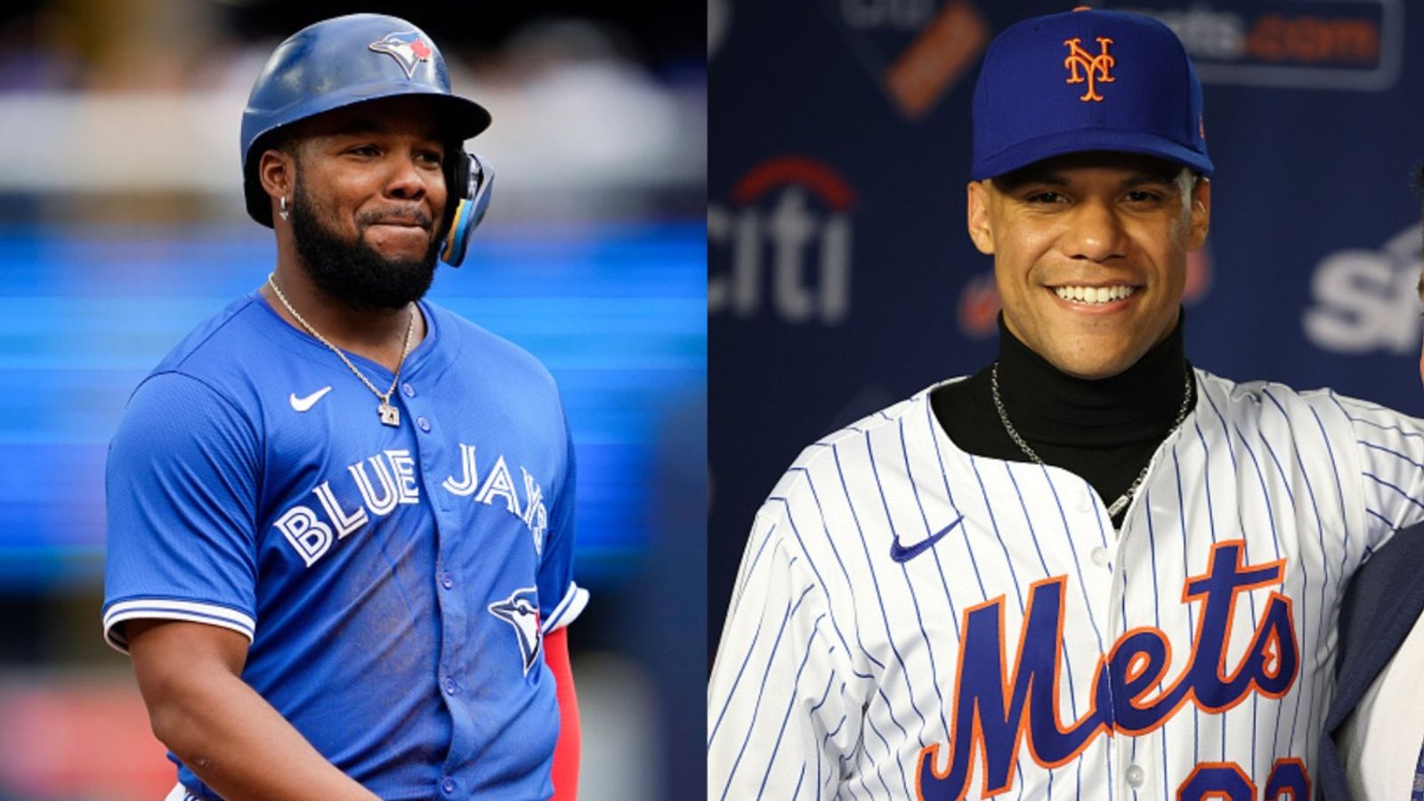 MLB analyst feels Vladimir Guerrero Jr. can join Juan Soto in NL East, says 'the Mets have already...' Vladimir Guerrero Jr. and Juan Soto in the frame