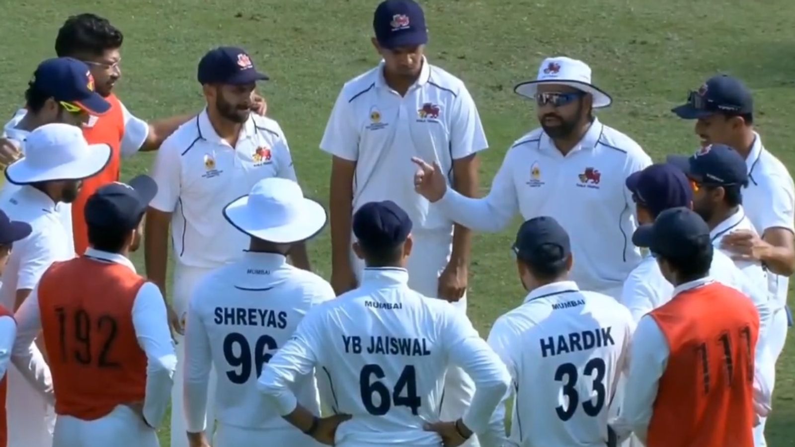 Ajinkya Rahane's Mumbai release three ODI players before must-win Ranji Trophy clash after defeat to Jammu and Kashmir at home Rohit Sharma giving a pep talk to Mumbai Ranji team players on Day 3 of the clash.