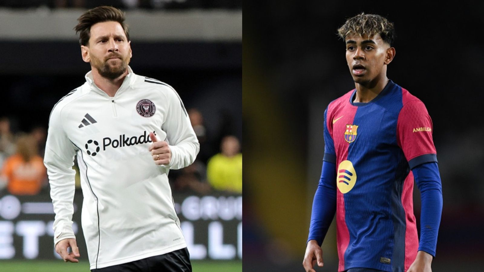 Lionel Messi vs Lamine Yamal debate: Star Barcelona midfielder shares his pick on the comparison Lionel Messi and Lamine Yamal in the frame (via Getty)