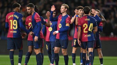 FC Barcelona vs Atalanta Live Streaming: How to watch the UCL game in India, USA, UK, Australia, and Saudi Arabia? FC Barcelona players celebrate.