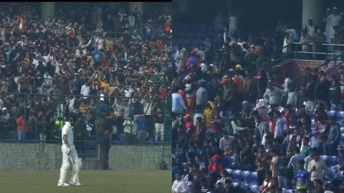 Fans start leaving Arun Jaitley Stadium midway through Delhi vs Railways match after Virat Kohli gets out - WATCH