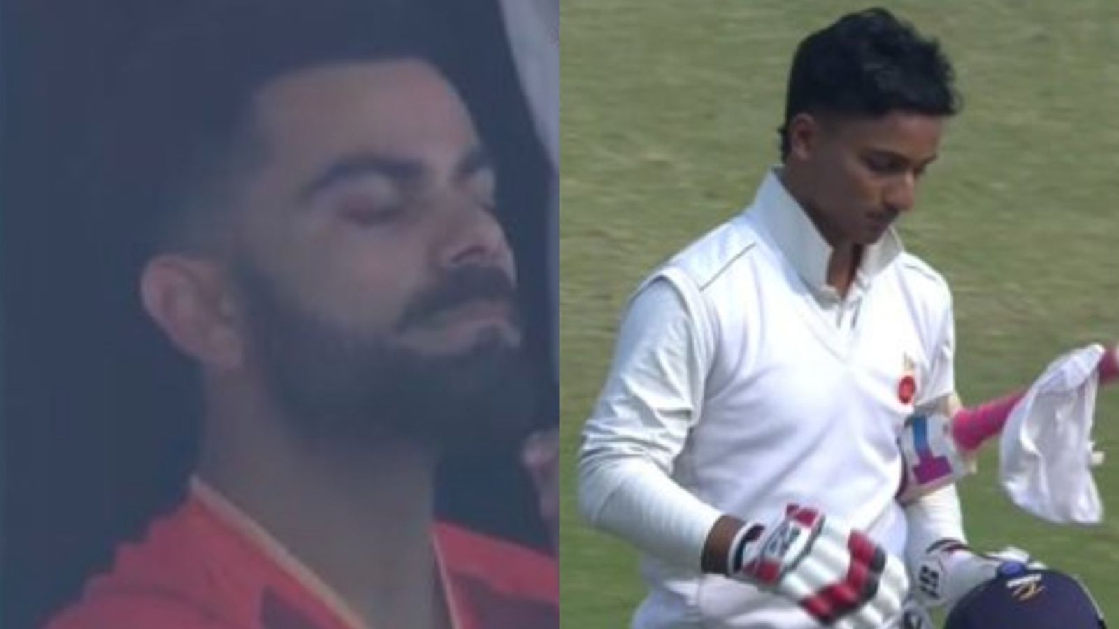 Watch: Virat Kohli left shattered after Delhi captain Ayush Badoni falls for 99 in Ranji Trophy clash against Railways Virat Kohli was left shattered after Ayush Badoni fell for 99 in Delhi vs Raillways Ranji Trophy game