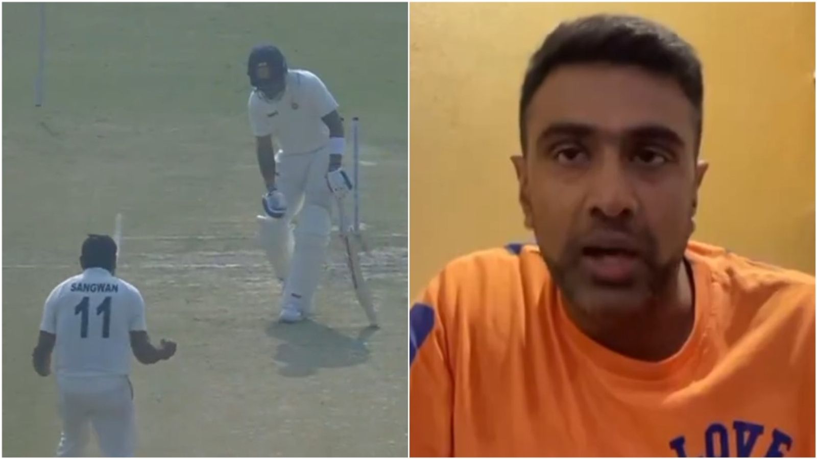 'He is not an ordinary Ranji Trophy bowler': R Ashwin lauds Himanshu Sangwan who dismissed Virat Kohli on Ranji return Virat Kohli gets bowled by Himanshu Sangwan on Ranji Trophy return; R Ashwin speaking on his YouTube channel.