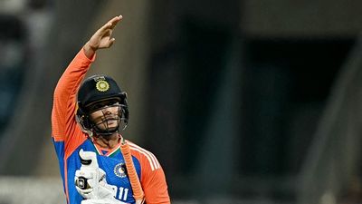 'Sublime Sharma': Ex-cricketers & twitterati goes frenzy as Abhishek Sharma smashes 37 ball ton during India vs England 5th T20I Abhishek Sharma celebrating century against England